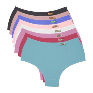 Kit 8 Calcinhas Plus Size Cós Alto Microfibra