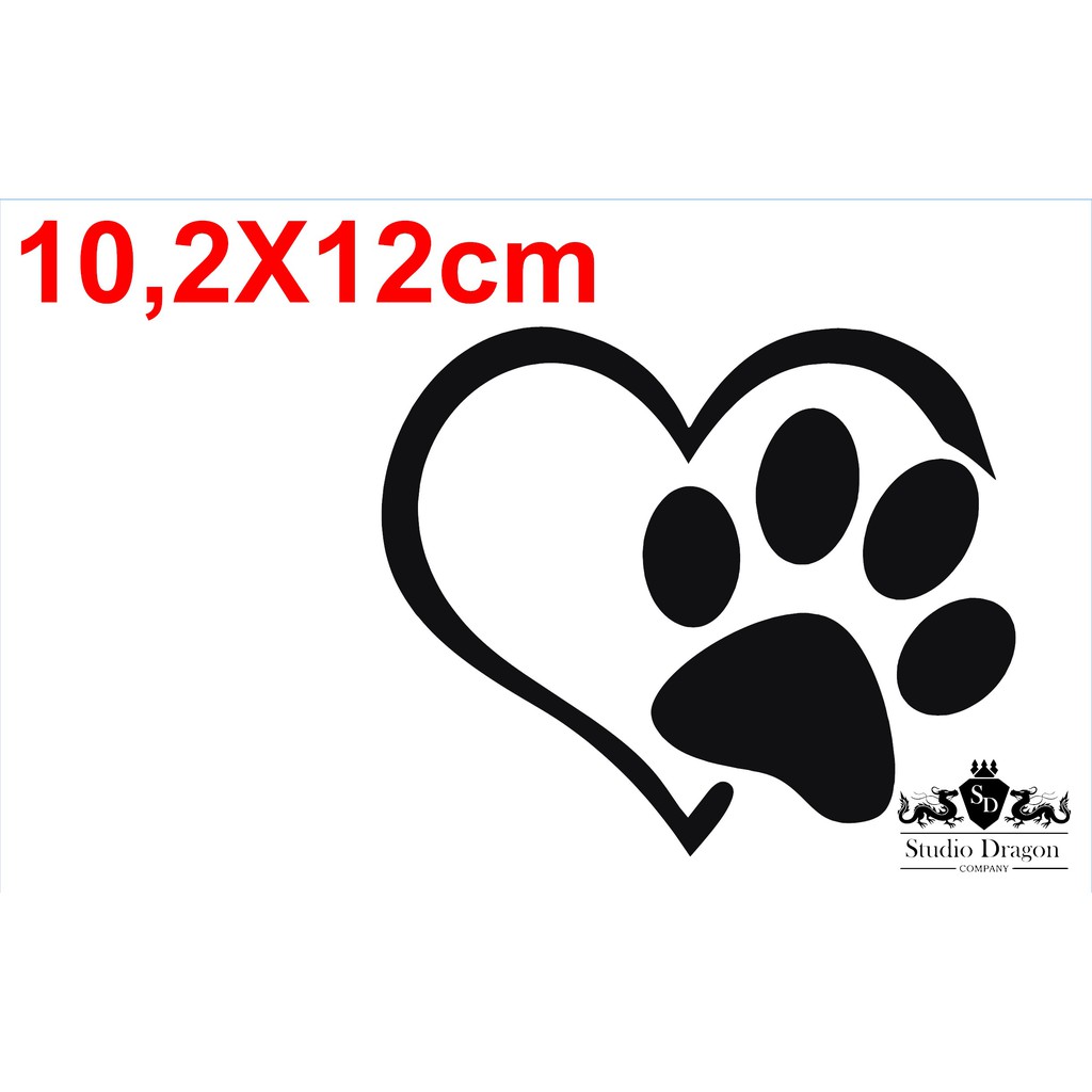 Adesivo I Love Dog (Eu amo cachorros) Shopee Brasil