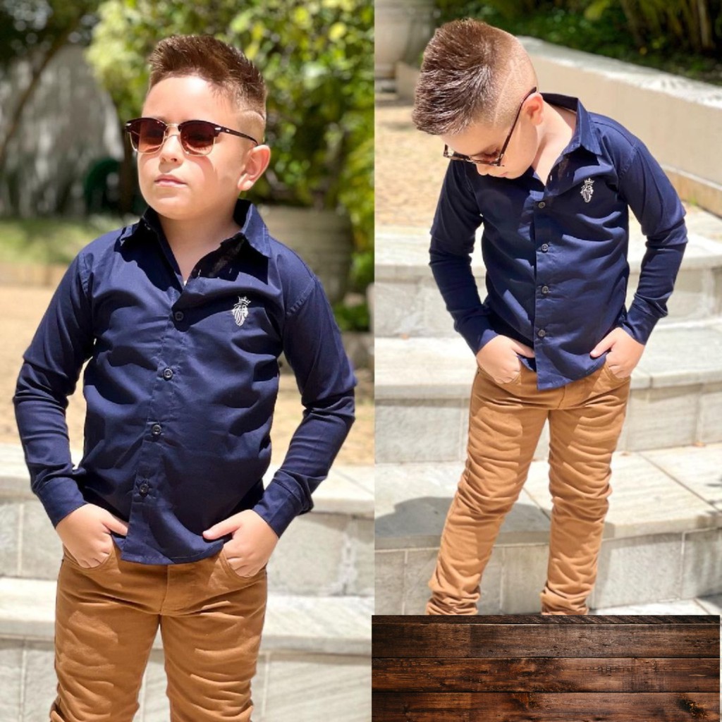 CAMISA INFANTIL AZUL ROYAL