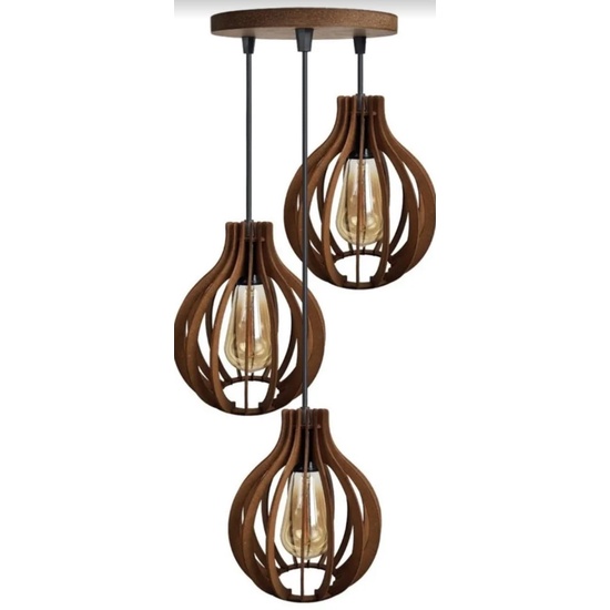 Pendente Luminária Filete Cor Sala Cozinha Ana Maria Triplo Shopee Brasil