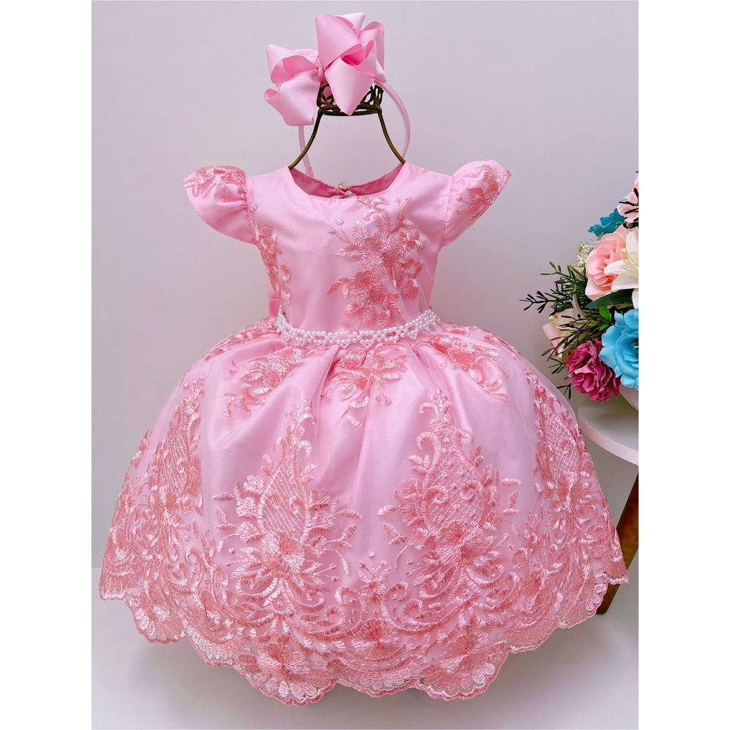 Vestido Princesa Infantil Rn a 4 Meses, Roupa Infantil para Bebê Vestido  Nunca Usado 83402110