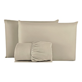Kit Jogo De Cama Lencol Microfibra Casal Queen 3Pcs Premium