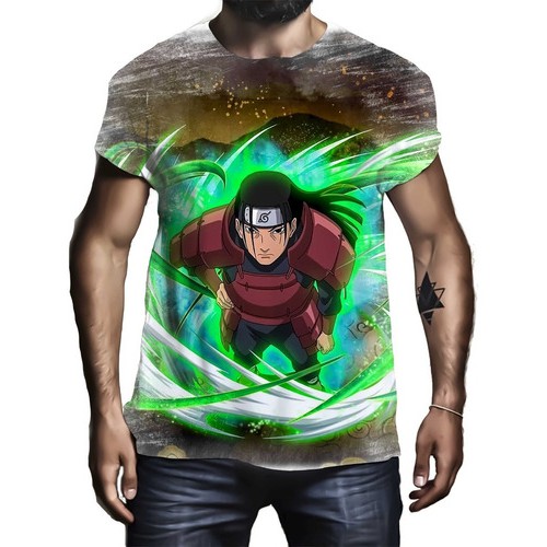 Camisa Camiseta Anime Naruto Primeiro Hokage Hashirama Senju