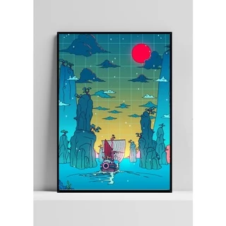 Quadro de mdf poster sem moldura Anime, Mangá, One piece