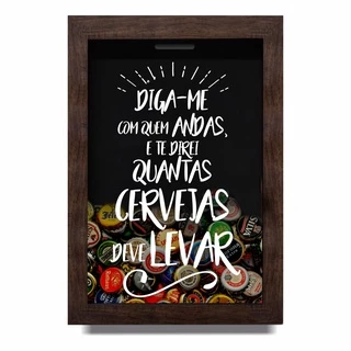 Quadro Porta Tampinhas Decorativo Cerveja Presente Modelo 5