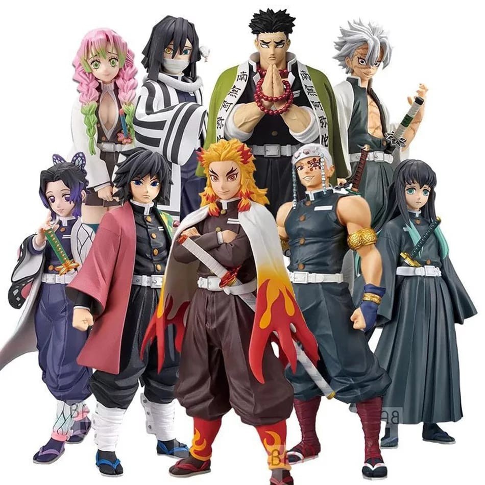Action Figures Demon Slayer Hashiras Kimetsu no Yaiba Shopee Brasil