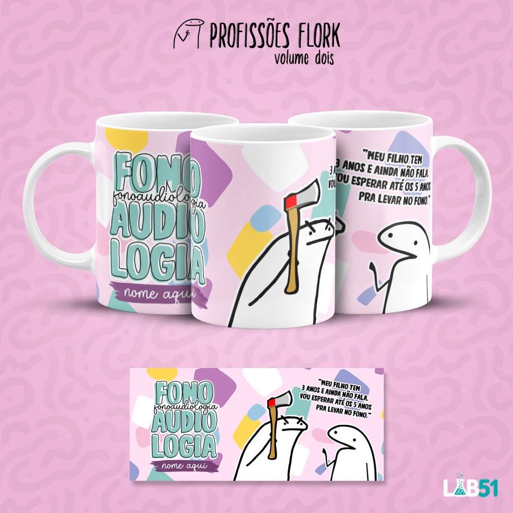 Caneca Flork Meme Fonoaudiologia