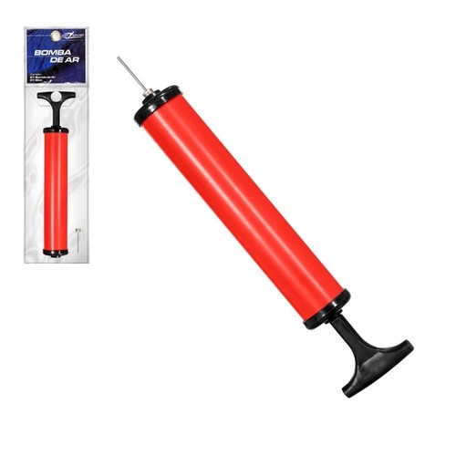 Kit Conjunto com Bomba e Birro e Bico para Encher Inflar Bolas de Futebol Futsal Vôlei Basquete