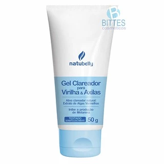 GEL CLAREADOR VIRILHA E AXILAS NATUBELLY COSMÉTICOS