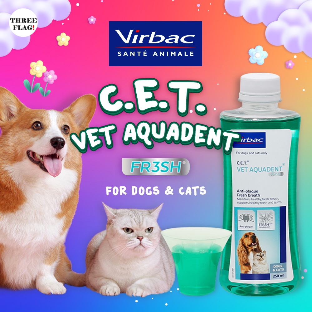 Virbac C.E.T. Vet Aquadent FR3SH Dental Solution Drinking Water ...