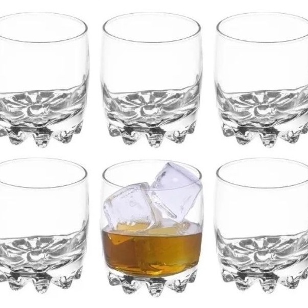 Jogo 6 copos whisky em vidro Sylvana 300ml 9cm Pasabahce