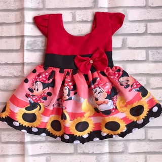 Vestido de 1 2024 aninho da minnie