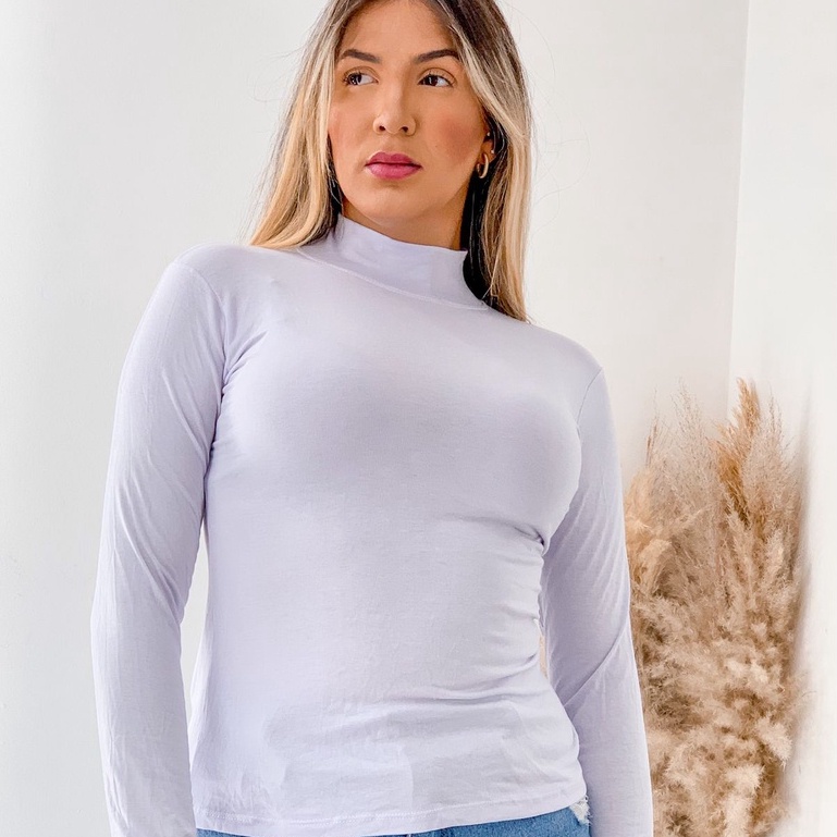 Blusa basica feminina cacharrel/gola alta