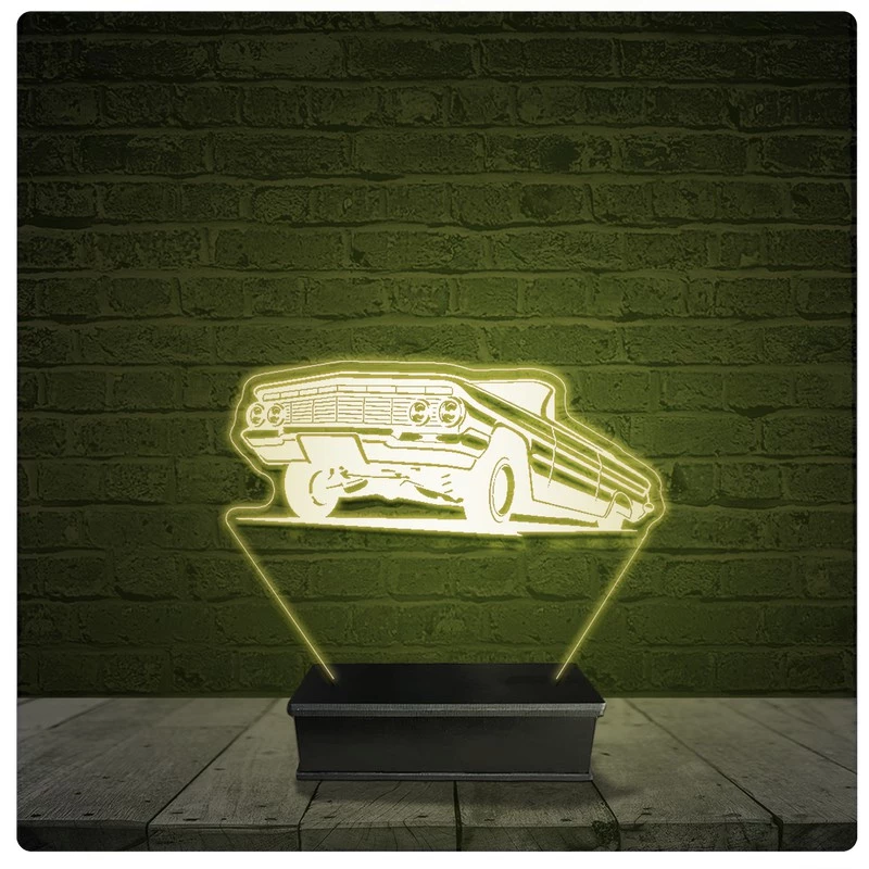 Led Luminária Acrílico Abajur - Carro Low Rider GTA