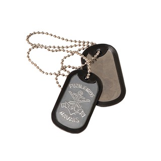 Corrente Militar Dog Tag Aeron utica FAB Silenciador Combate