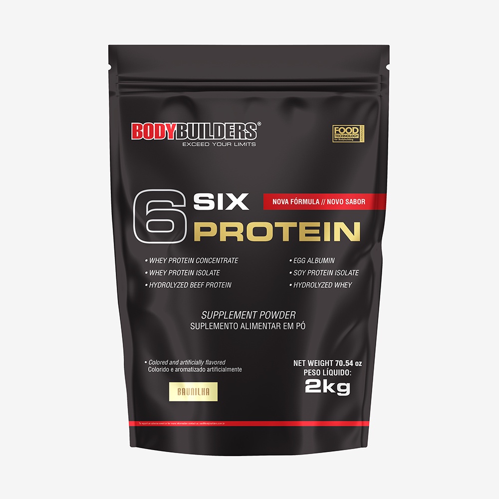 Whey Protein Isolado – 6 Six Protein 2kg – Bodybuilders Suplemento para Definição e Performance