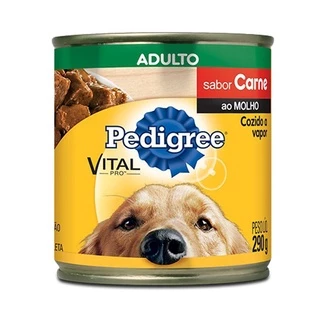 Ração Úmida Lata Pedigree Carne ao Molho Cães Adultos 290g