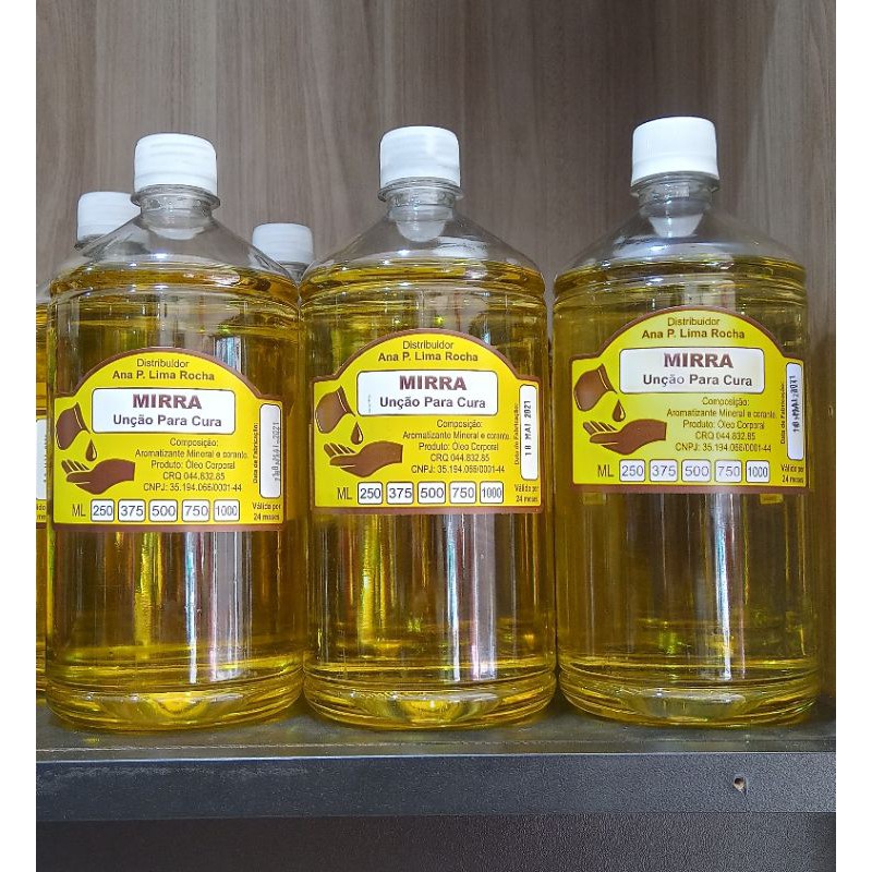 Óleo para unção de mirra 1 litro unção para cura | Shopee Brasil