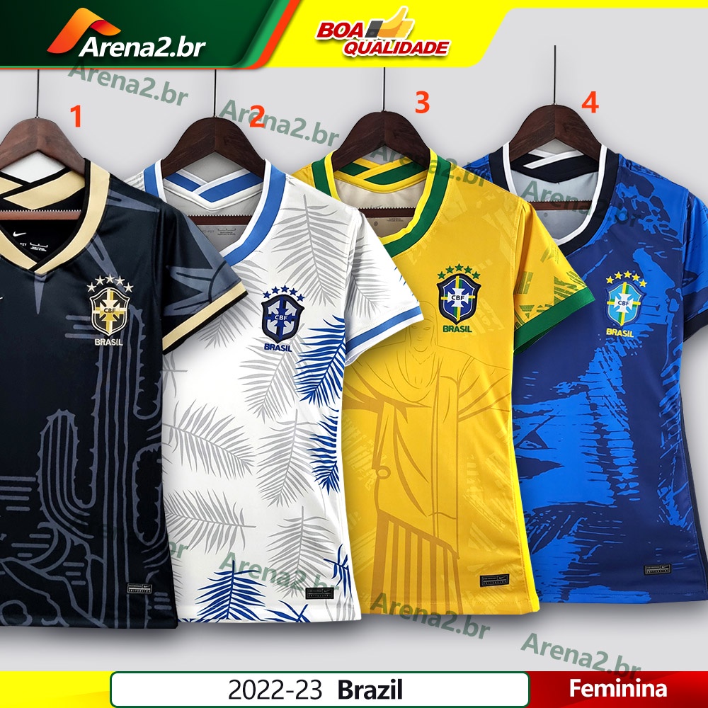 Equipamento de futebol para criança Brasil futebol 2022/23 Away  personalizada