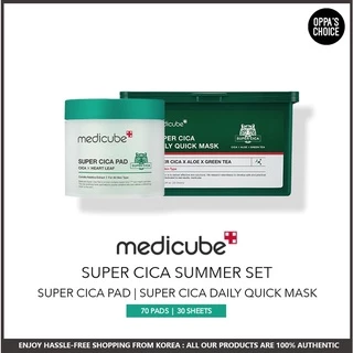 [pronto Para Enviar] Medicube Super Summer Set (super Cica Pad, Super Cica Daily Quick Mask)