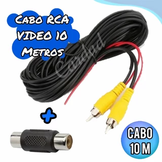 Cabo Rca de Video Automotivo para camera de Ré Simples 10 METROS