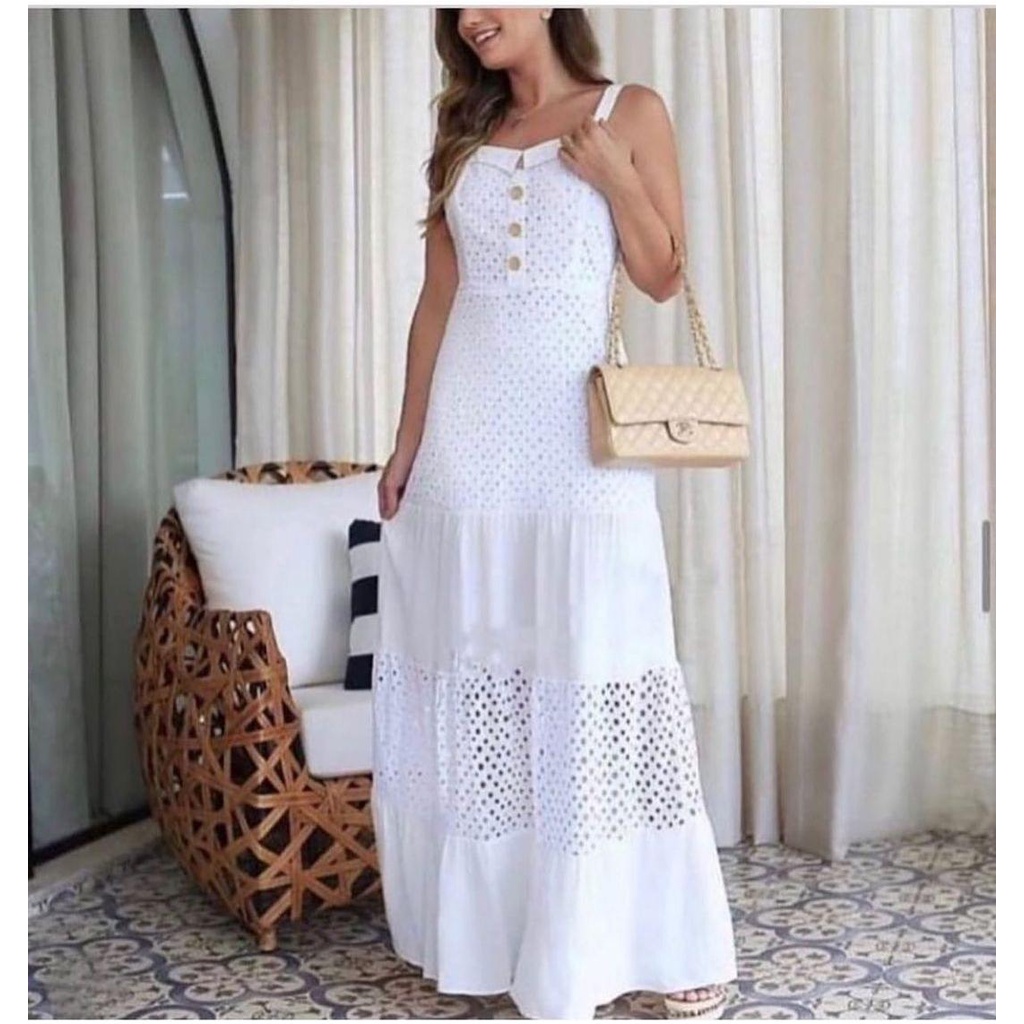 Vestido branco hot sale casual