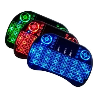 Mini Teclado Controle Sem Fio Para Smart Tv Tv Box Pc Iluminado Otimo