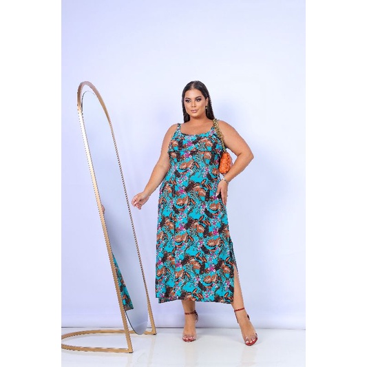 vestido floral plus size em Promoção na Shopee Brasil 2024