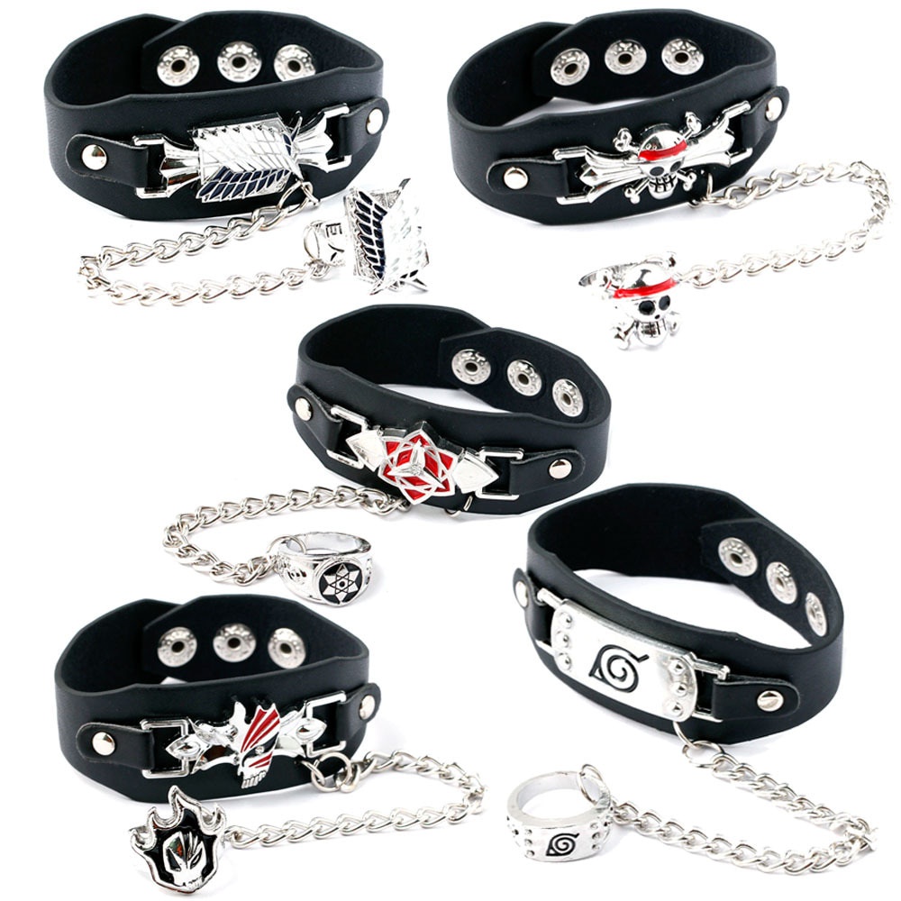 NARUTO - Pulseira Luva Punk com Anel - KONOHA e AKATSUKI - Produto  diferente - LojaRV - Pulseira e Bracelete - Magazine Luiza