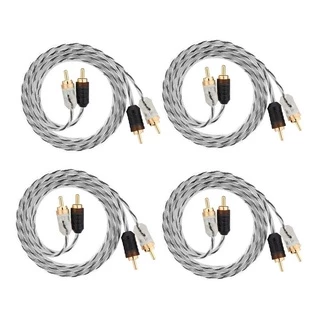 4 Cabo Rca Som Modulo Automotivo Taramps 1 Metro Stereo em Oferta na Shopee