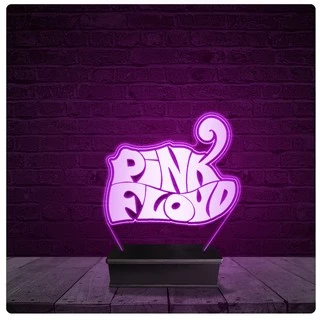 Luminária e Abajur Acrílico Led - Pink Floyd Rock