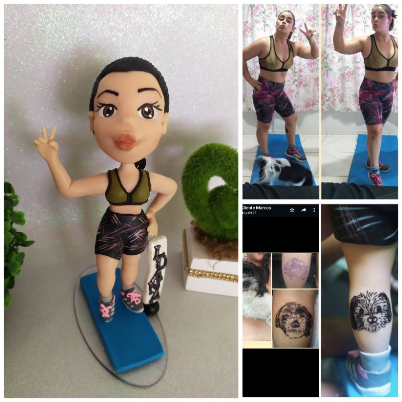 Caricatura fofinha em biscuit personalizada valor unitário