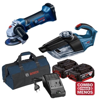 Esmerilhadeira GWS 18-125VLI e Aspirador de pó GAS 18V-1 a bat 18V