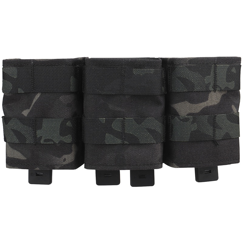 Triple Mag Pouch 5.56 Tipo KYWI con inserto de Polimero - Negro