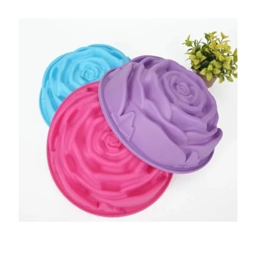 Forma De Silicone Rosa Flor Bolo Tortas Doce Antiaderente