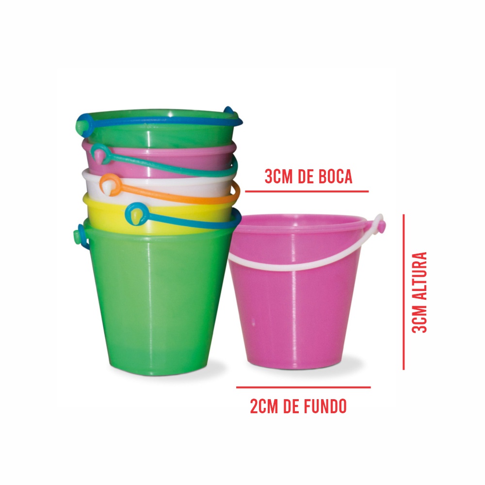 Kit 25 Mini Baldinhos Festas Saquinho Surpresa Brindes e artesanatos