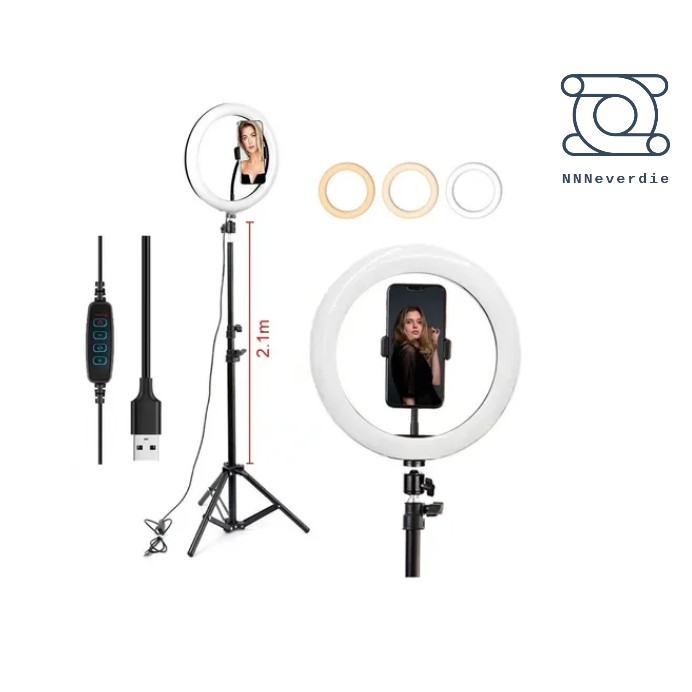 Ring Light Led 26cm 10 Polegadas + Tripé 2,1m (bivolt)