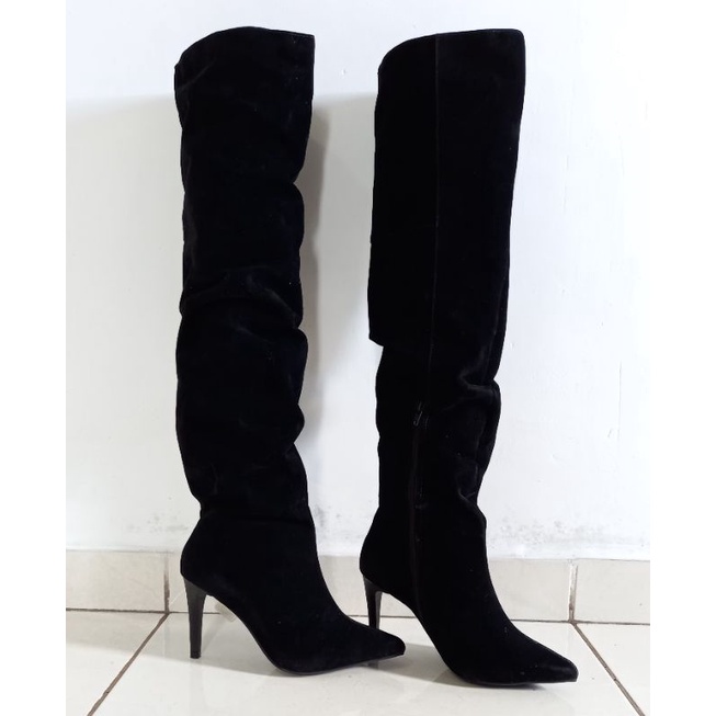 Botas over the hot sale knee salto fino