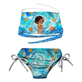 Biquini Infantil Moana Universo Cropped Qualidade 3d Full