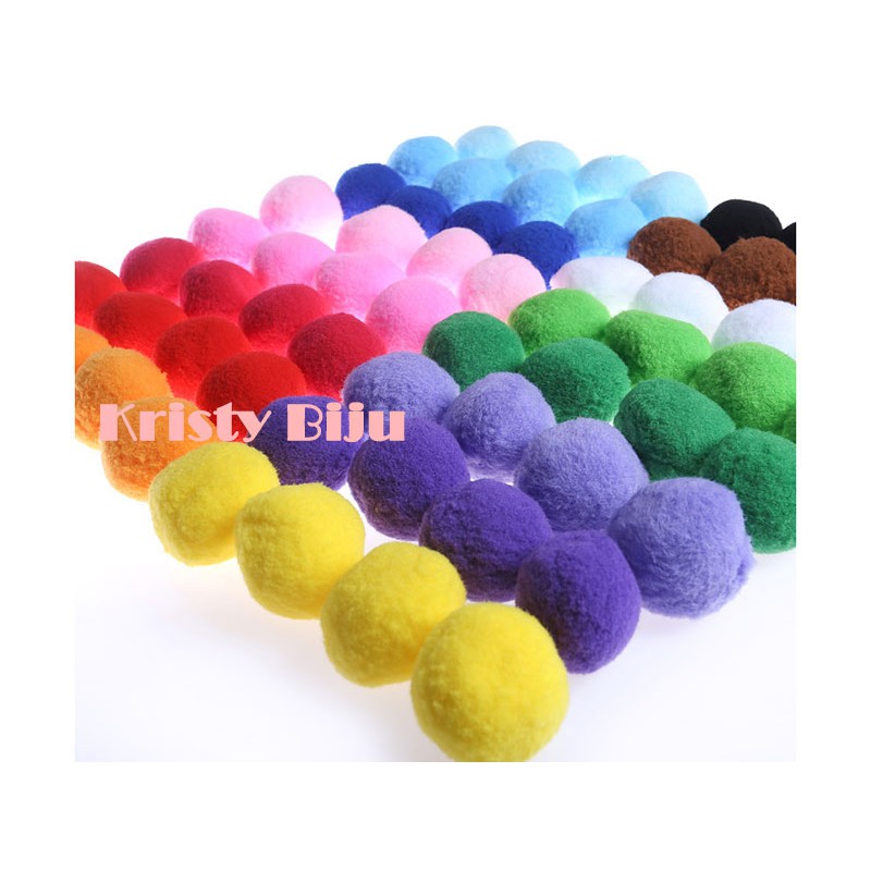 140 Pompons Colorés 2 Cm – 5 Couleurs DIY Loisirs Créatifs – Cachemire Doux Pour Artisanat, Déco & Enfants