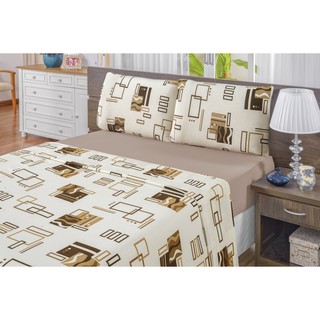 Jogo De Cama Box Casal 4 Pecas Quality Malha Algodao Avela