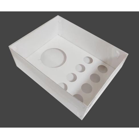 Caixa para Bolo Bento Cake e Doces 24x18,5x9 Tampa PVC Com 10 Unidades ...