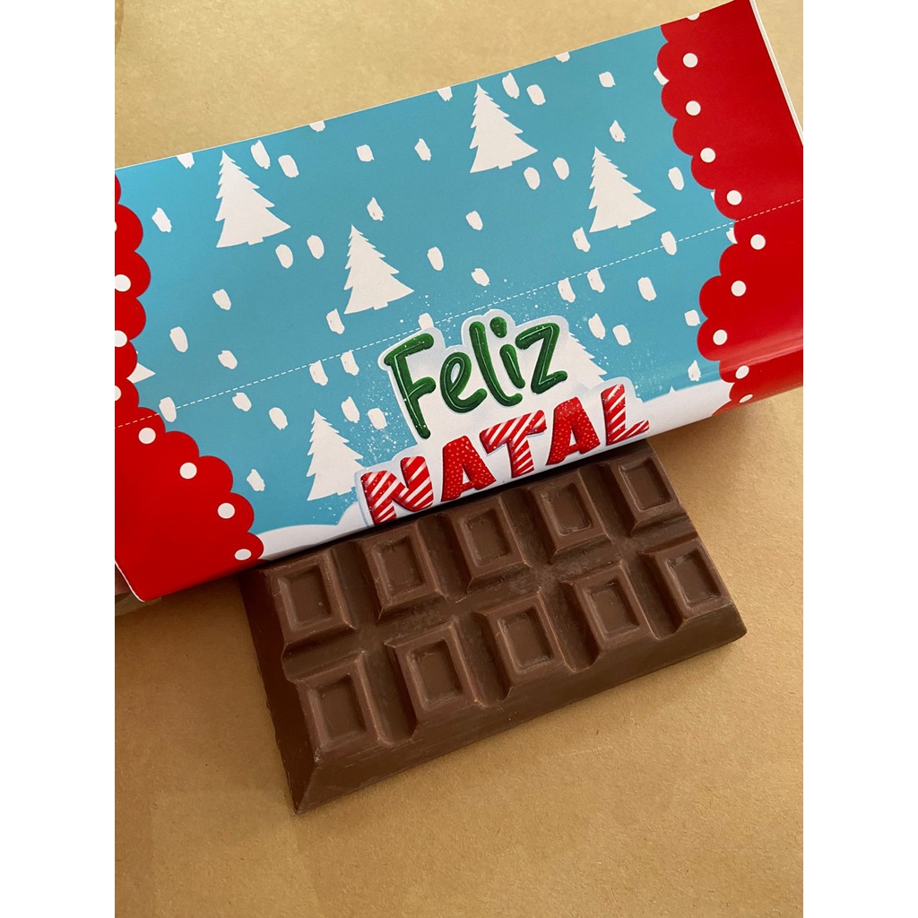 10UN Capinha para Barra de Chocolate Caseira Grande Forma BWB 9664 Natal