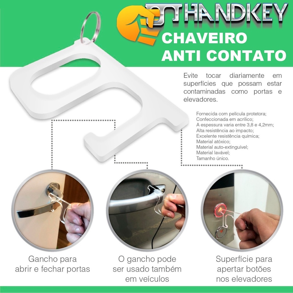 Chaveiro Anti Contato HandKey virus | Shopee Brasil