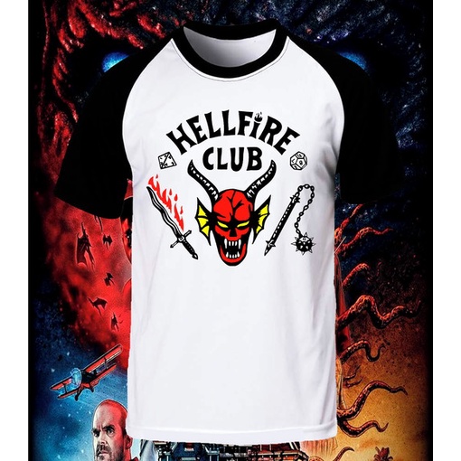 Camiseta Camisa Stranger Things Hellfire Club Manga Curta em Promoção na  Americanas