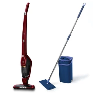 Conjunto de Aspirador de Pó Vertical - Ergorapido Ultra Red - 2 em 1 e Limpador Multiuso Easy Mop