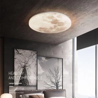 Luminaria De Teto NóRdica Lua Para Quarto Moderna Minimalista Sala De Estar Luzes LumináRia De Led Para Teto Quarto