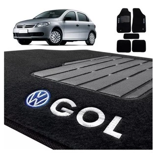 Conjunto De Tapetes Para Gol G5 G6 2008 À 2016 Carpete Preto