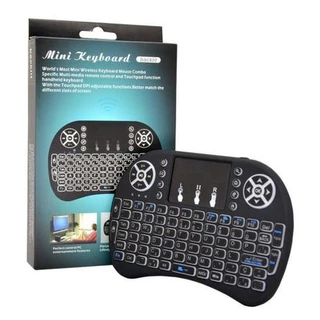Mini Teclado Sem Fio com Touchpad | Iluminado RGB | Smart TV | USB | Wireless 2.4GHz