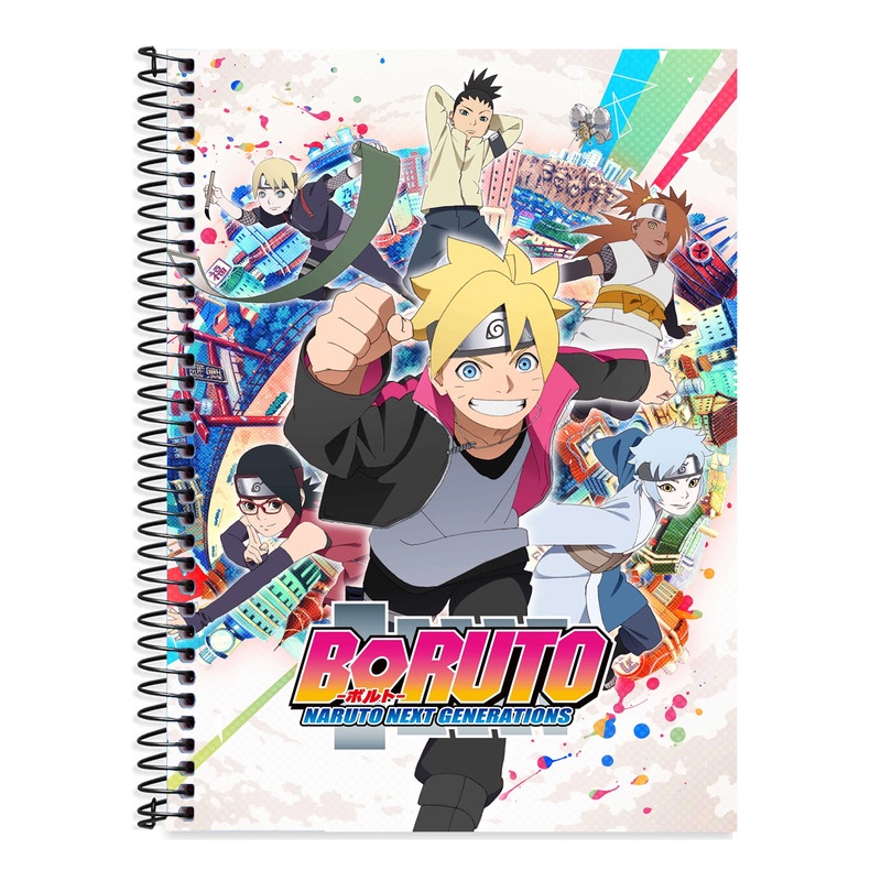 Caderno Boruto Naruto Next Matérias Folhas Capa Dura Shopee Brasil